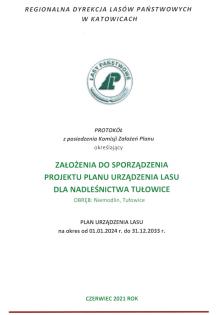 Ogłoszenie o wyłożeniu do publicznej wiadomości: „Założeń do opracowania projektu Planu Urządzenia Lasu” dla Nadleśnictwa Tułowice